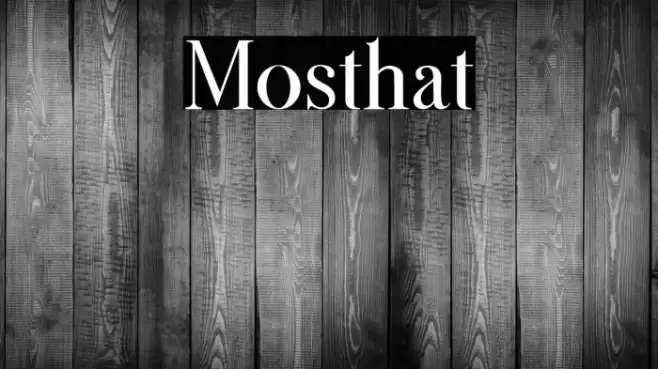 Mosthat Font examples