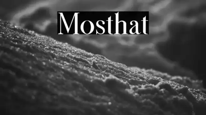 Mosthat Font examples
