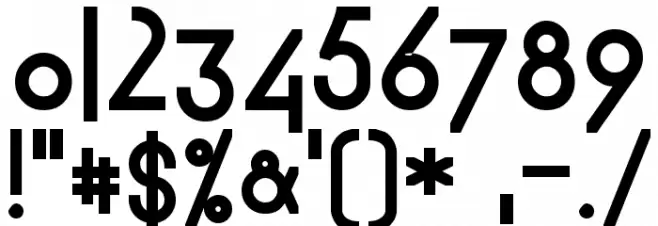 Mostios Font OTHER CHARS