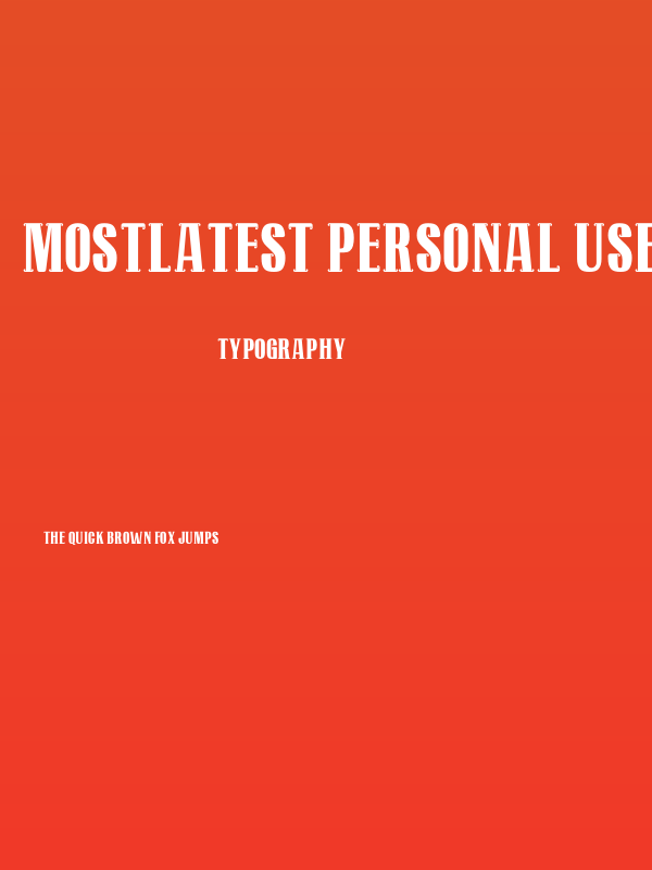 Mostlatest Personal Use Poster