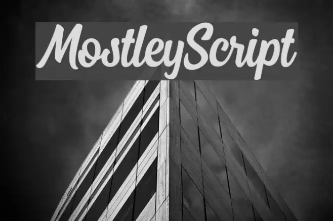 MostleyScript Font examples