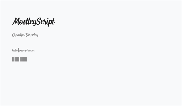 MostleyScript Business Card