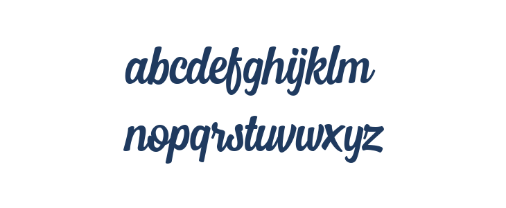 MostleyScript Lowercase