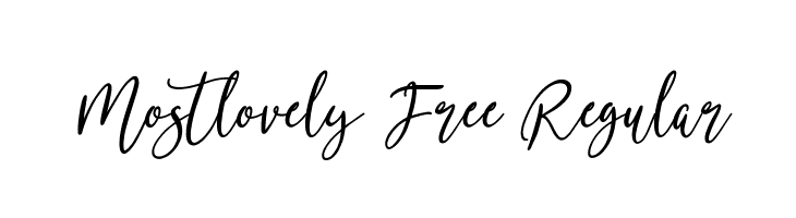 Mostlovely Free Regular  font caratteri gratis
