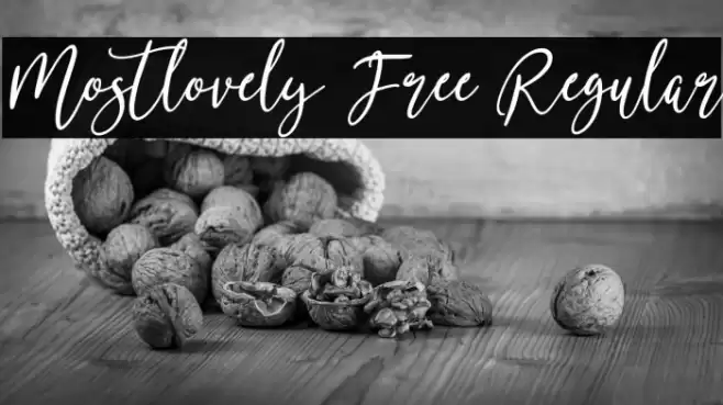Mostlovely Free Regular Font examples