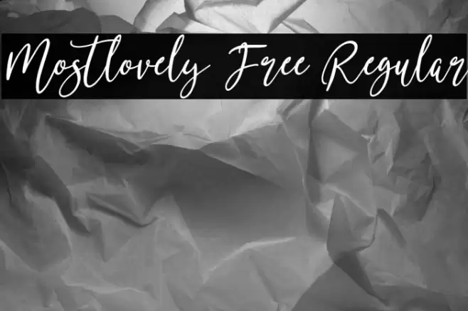 Mostlovely Free Regular Font examples