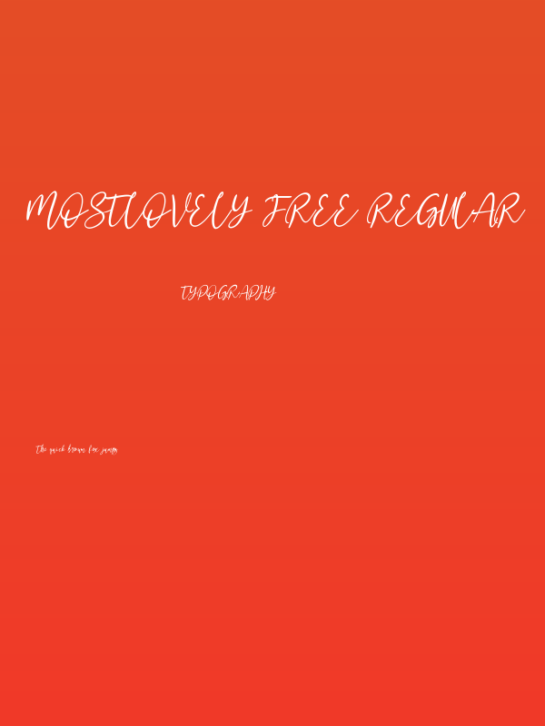 Mostlovely Free Regular Poster