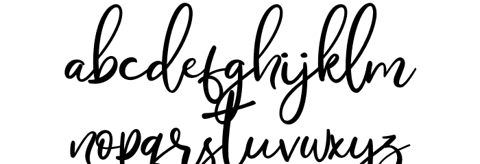 Mostly Bonny Font LOWERCASE