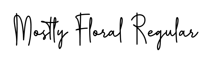 Mostly Floral Regular  font caratteri gratis