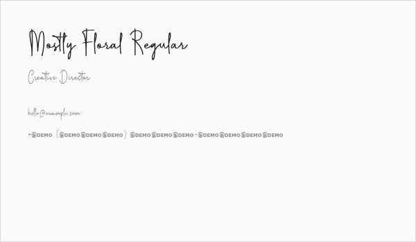 Mostly Floral Regular Business Card