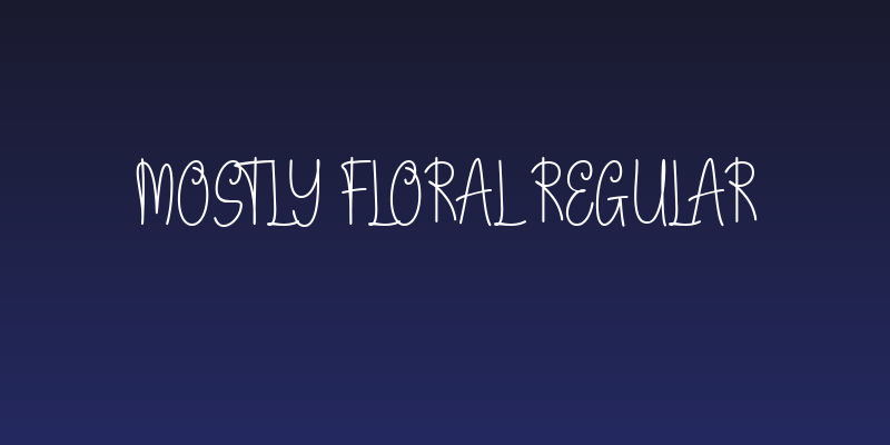 Mostly Floral Regular Social Header