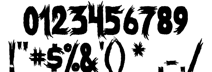 Mostly Ghostly Font OTHER CHARS