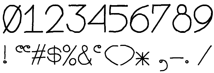 Mostly Mono Font OTHER CHARS