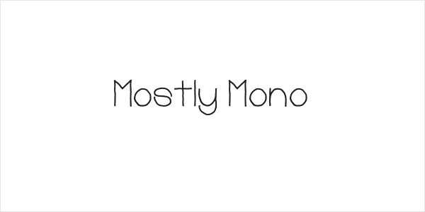 Mostly Mono Logo