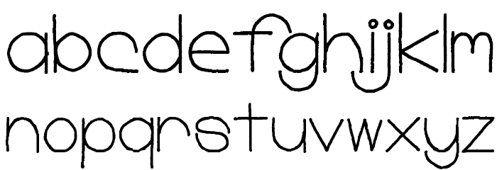 Mostly Mono Font LOWERCASE