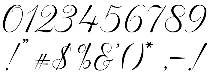 Motesia Script Font OTHER CHARS