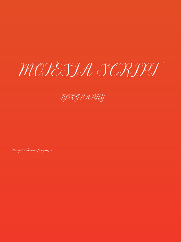 Motesia Script Poster