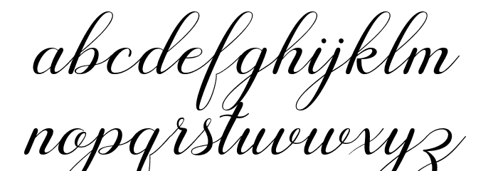 Motesia Script Font LOWERCASE