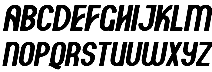 Motgan Oblique Font LOWERCASE
