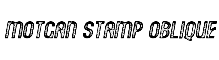 Motgan Stamp Oblique  フリーフォントのダウンロード