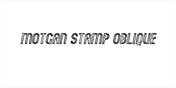 Motgan Stamp Oblique Logo