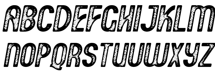 Motgan Stamp Oblique Font LOWERCASE