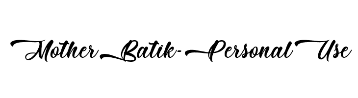 Mother Batik - Personal Use  font caratteri gratis