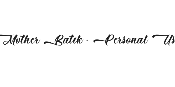 Mother Batik - Personal Use Logo