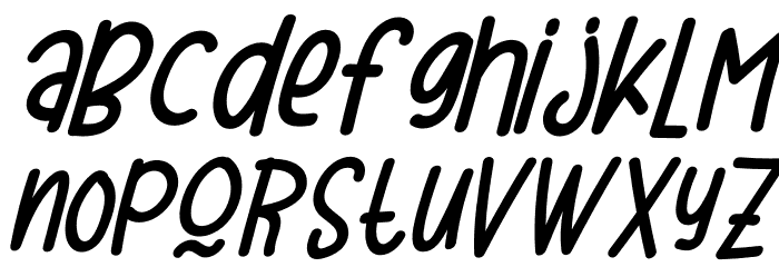Mother Bear Italic Font LOWERCASE