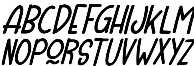 Mother Bear Italic フォント 大文字