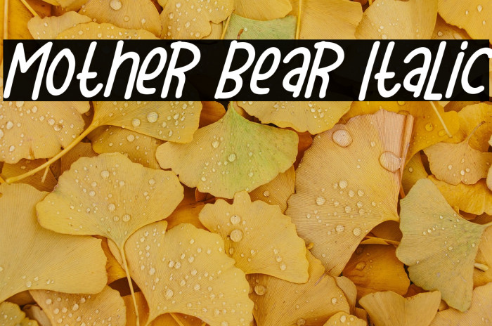 Mother Bear Italic Example 3