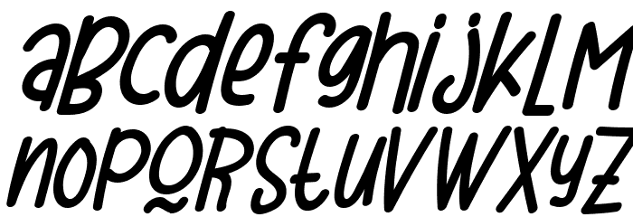 Mother Bear Italic Font LOWERCASE