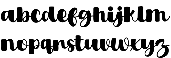 Mother Glow Schriftart Kleinbuchstaben