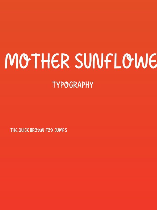 Mother Sunflower Sans Poster