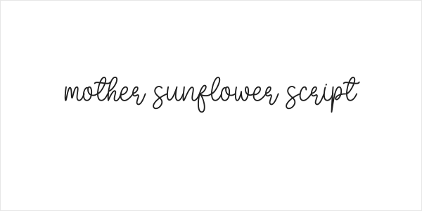 Mother Sunflower Script Logo