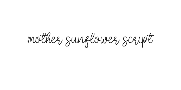 Mother Sunflower Script Logo