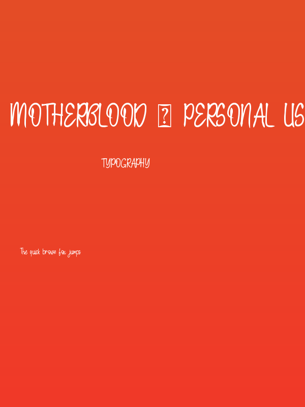 Motherblood - Personal Use Poster