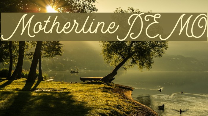 MotherlineDEMO Font examples