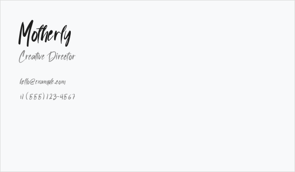 Motherly Business Card