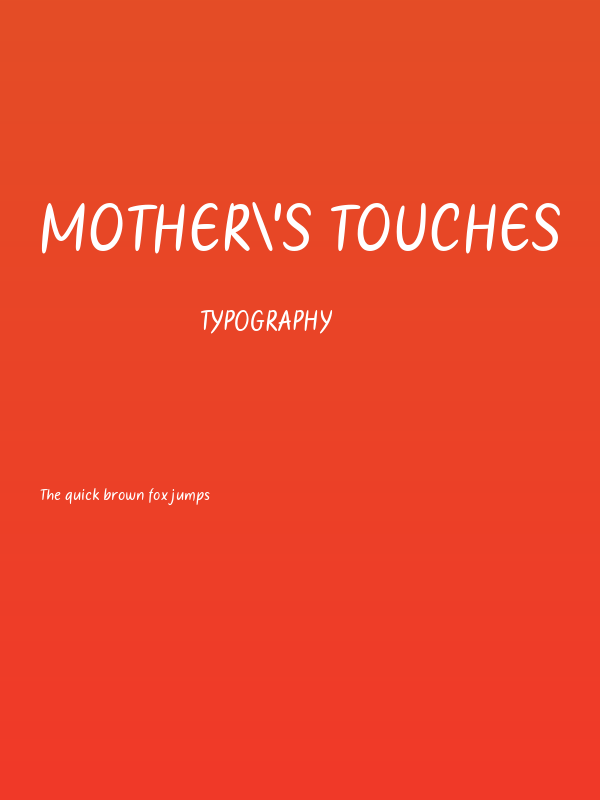 Mother's Touches Poster