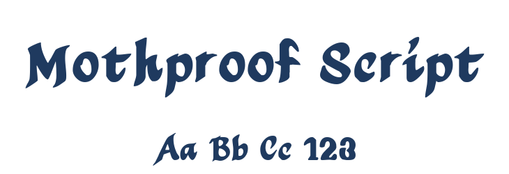 Mothproof Script Font Preview