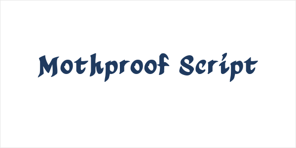 Mothproof Script Logo
