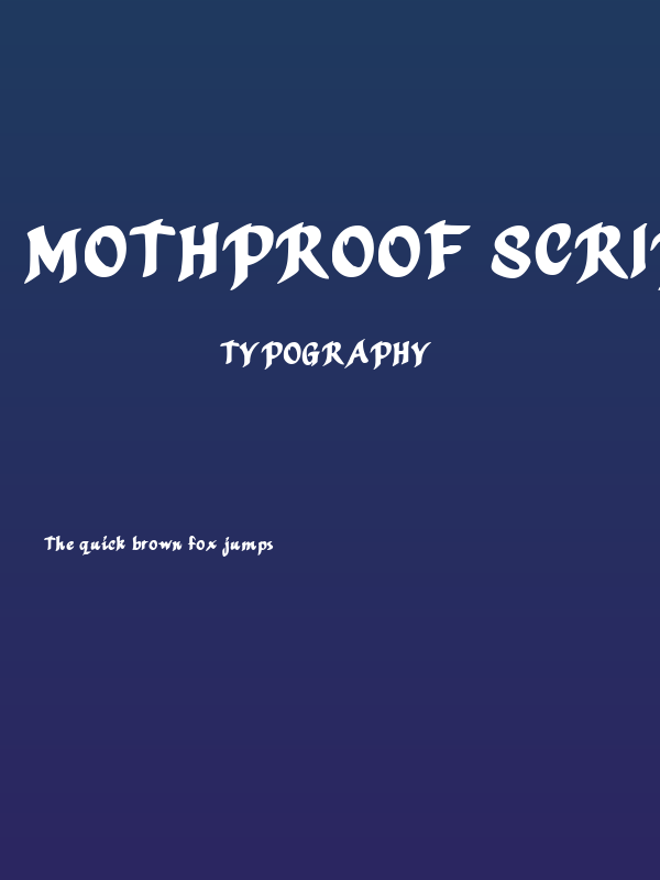Mothproof Script Poster