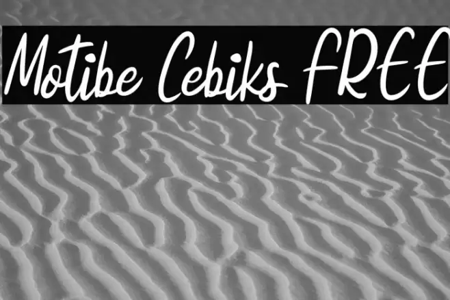 Motibe Cebiks FREE Font examples