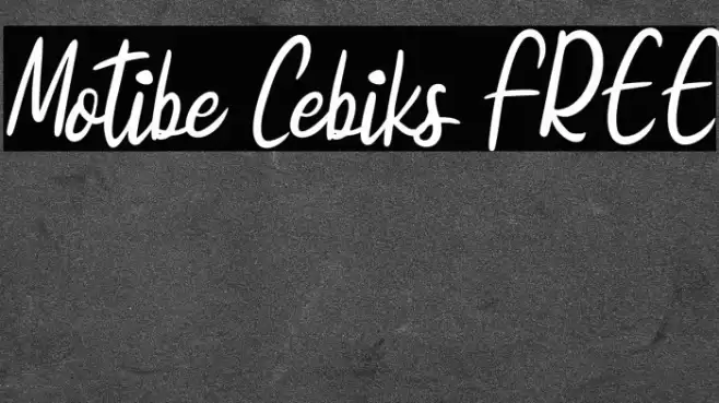 Motibe Cebiks FREE Font examples