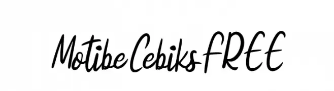 MotibeCebiksFREE  Frei Schriftart Herunterladen