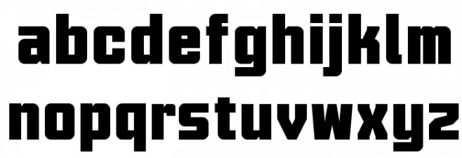 Motion Control Font LOWERCASE