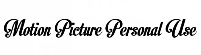 Motion Picture Personal Use  नि: शुल्क फ़ॉन्ट्स डाउनलोड
