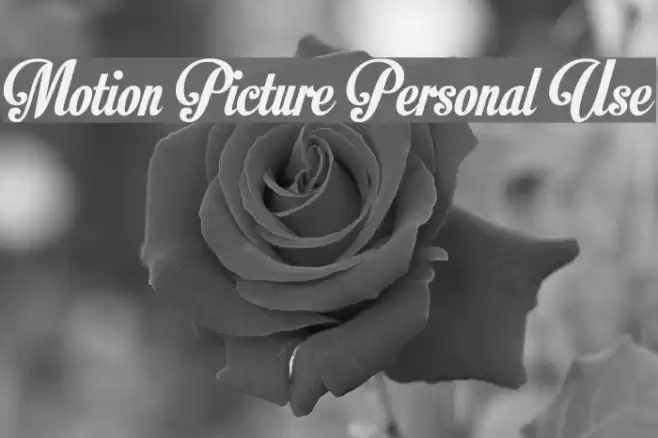 Motion Picture Personal Use Шрифта examples