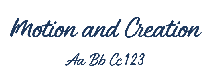 Motion and Creation Font Preview